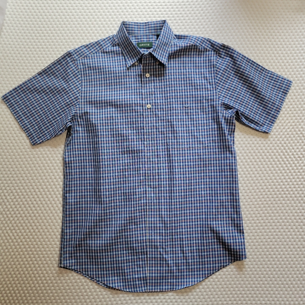 NWOT Orvis Wrinkle Free Short Sleeve Button Up